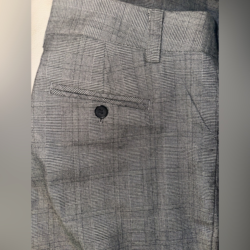 Dalia Collection Grey Black White Pattern Business Pant-Size 8P